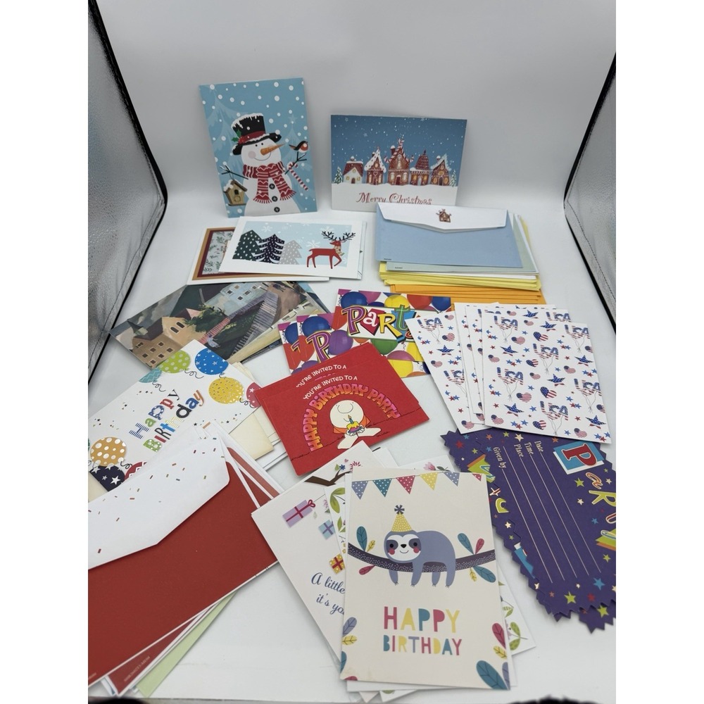 Lot 15+ Greeting Cards+Envelopes Birthday/Sympathy/Thinking of You/Holiday+More